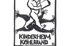 2020.3.b - Conrad Felixmüller, exlibris Kinderheim Köhlbrand. Prijs: € 5,00