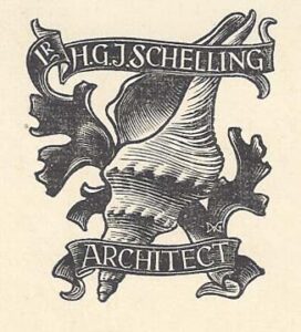 Briefhoofd van H.G.J. Schelling door Dirk van Gelder. (1944)