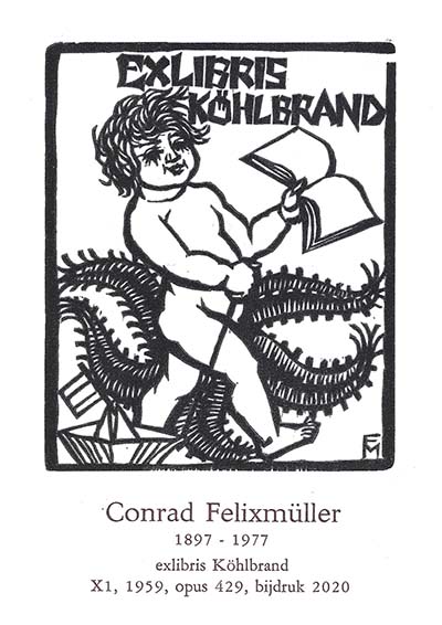 Conrad Felixmüller exlibris Köhlbrand