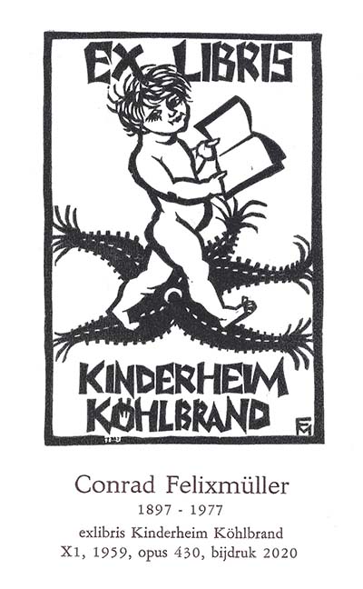 Conrad Felixmüller exlibris Kinderheim Köhlbrand